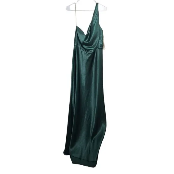 Jenny Yoo Dresses | Jenny Yoo Collection Lena Dress Women's 16 Emerald One Shoulder Bridesmaid Nwt | Color: Green | Size: 16 | Beancollective's Closet